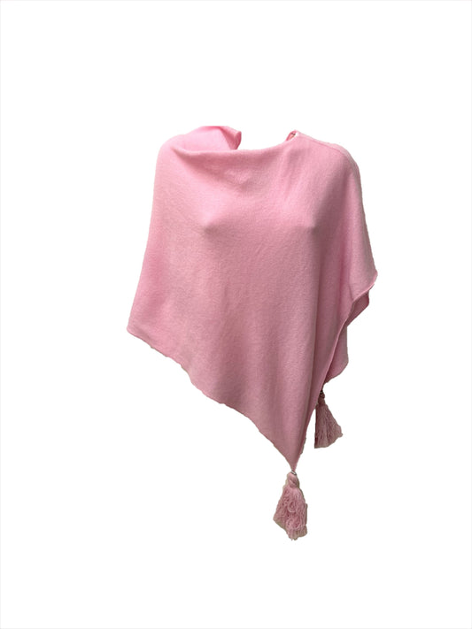 Poncho LDYBG 100% cashmere rosa mentos