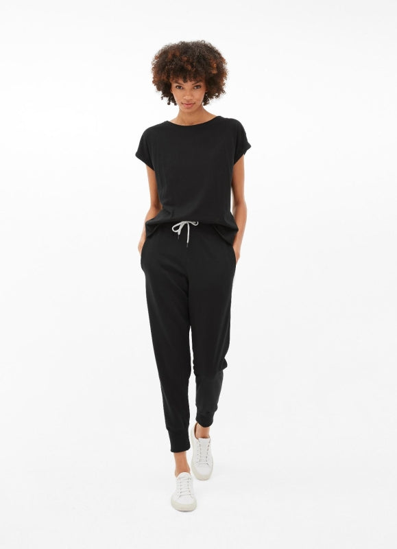Pantaloni Juvia con polsini in nero