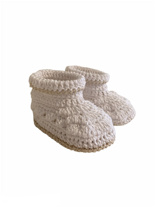 SCARPONCINO BIANCO NEONATO UNCINETTO
