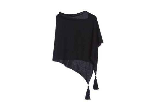Poncho LDYBG 100% cashmere nero